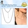 Strands Strings ORSA JEWELS Bling Zircon Tennis Necklace 925 Sterling Silver Italian Handmade Iced Out CZ Chain Jewelry For Men Women SSC 230731