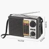 Radio am FM SW Emergency Battery Powered Solar Weather LED Ficklight Torch Multi Band för utomhuscamping 230801