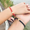 Bracelets porte-bonheur acier inoxydable amour coeur Couple Bracelet pour unisexe femmes hommes fabriqués à la main réglable blanc 2023 bijoux