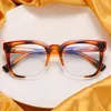 Lunettes de soleil Swanwick TR90 lunettes semi-sans monture lumière bleue mode cadre carré femmes Vintage Orange noir CP acétate