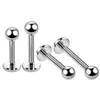 Navel Bell Button Rings 50Pcs Wholesale Implant Grade Labret Piercing Externally Threaded Lip Stud Earring 4/6/8/10/12mm Ear Cartilage Piercing 230731