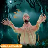 Andere evenementenfeestje Salloween Swing Ghost Sound Control Decoration Ground Plug-in Ghost Horror Props Halloween Outdoor Garden Haunted House Decor 230731