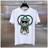 Мужские футболки 2023 мультфильм медведь Печата Т-рубашки Мужчина Летняя одежда модная уличная одея