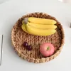 Conjuntos de louça Mesa de centro Decoração de frutas Bandeja de armazenamento para lanches Cesta de exibição Suporte natural Artesanato de jacinto de água Artesanato de xícara de chá