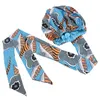 Bandanas Durag African Print Satin Bonnet With Long Ribbon Wrap Double Layer Headwrap Ankara Pattern Women Hair Cover Large Size Cap 230801