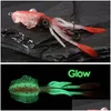 Baits Lures 15Cm 60G Uv Glow Fishing Soft Squid Lure Octopus Calamar Pesca Mar Sea Fishingwobbler Bait Jigs Sile Drop Delivery Spo Dhj0D