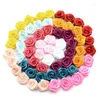 Hair Accessories 100 Pcs Mini Fabric Flowers For Crafts Multicolor Rose Ribbon Bows Small Rosettes DIY Sewing Appliques Hand A