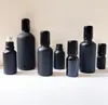 10ml 5ml 15ml 20ml 30ml 50ml 100ml Perfume Roll On Glass Bottle Black Frost with Metal Glass Ball Roller Essential Oil Vials