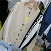 여자 아우터웨어 재킷 슬림 스웨트 셔츠 여자 디자이너 재킷 검은 흰색 긴 소매 코트 크기 S-XL