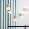 Hanglampen Nordic Roze Terrazzo Verlichting Slaapkamer Nachtkastje Badkamer Marmer Moderne Luxe Restaurant Bar Hangende Armaturen