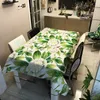 Tovaglia Pianta verde Fiore Tovaglia Famiglia Impermeabile Rettangolare Linoleum Moda Cena Panno Tavolo da picnic Copritavolo R230801