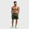 Herren-Shorts für Herren, Workout, Fitness, atmungsaktiv, Jogger, Fitnessstudios, Bodybuilding, schnell trocknend, Freizeit, Laufen, männlich, Khaki