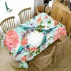 Tala de mesa Toca de mesa rústica Flor retangular do tecido da mesa de mesa de impressão retrô de impressão retro-falha R230819