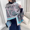 Sciarpe 2022 Luxury Pashmina Shawl Lady Wraps Winter Cashmere Warm Sciarpe Bufanda Chain Designer Stampa Sciarpe di marca Y23