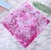 55*55CM Paisley Bandana Tie Dye Magic Hiphop Hoofd Wrap Polsband Hoofdband Dubbelzijdig Print Multifunctionele Hoofddoek Zijde 211QH