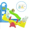 Tools Workshop Forest Family Playground 1 12 Brown Bear Rabbit Panda Dollhouse Miniature Scene Slide Seesaw Swing Doll House Girl Toy Gift 230731