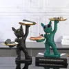 Objetos decorativos figuritas resina decoración del hogar Bulldog francés estatua esculturas para Animal figurita regalo perro artesanía ornamento habitación 230731