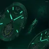 Relógios de pulso JINLERY Green Water Tourbillon Watch Ghost Luxury Relógio de pulso Automático Vento de mão Vidro de safira Relógios Relogio Masculino