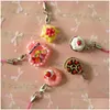 Charms 30Pcs/Set Mini Kawaii Mix Resin Food Necklace Donut Cake Cream Pendant For Diy Decoration Keychain Charmscharmscharms Drop De Dhead