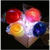 Party Decoration Glowing Artificial Roses Flowers Led Light Up Long Stem Fake Silk Rose för DIY Bouquet Table Centerpiece Home Atmosp