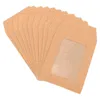 Embalagem para presente 25 peças papel kraft transparente convite de casamento mensagem envelope pasta de documentos bolsa máscara facial envelopes bebê