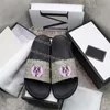 Designer Men Women Sandals with Correct Flower Box Dust Bag Shoes snake print Slide Summer Wide Flat Sandal Slipper B2