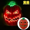 Party Masks Halloween Pumpkin Light Up Mask EL Wire Scary Masks Halloween Costume Cosplay Decoration Carnival Festival Party Gifts Q386