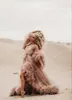 Casual Dresses 2023 Women Po Shoot Tulle Robes See Through Long Maxi Maternity Dressing Gowns Extra Puffy Sleeve Party