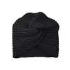 Breda Brim Hats Bucket Women's Sticked Turban Hat Böhmen Cashmere Cross Wrap Head Lndian Wool Bonnet Turbante Cap 230801