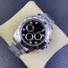 Czyste męskie zegarek wielofunkcyjny czas 4130 Ruch Black Diar Wiergący 40 mm 904L Stal Sapphire Crystal Glass Waterproof