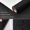 Wallpapers Self-adhesive Film Black Thickened Kitchen Cabinet Sticker Matt Furniture Wallpaper For Furniture Cupboards Tables Wall Film