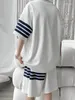 Męskie dresy letnie męskie zestawy mody koreańskie dreski męskie menu streetwear krótkie rękawy