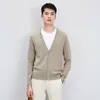 Men's Sweaters Men Casual Knitted Cardigan Vintage Slim Fit Blue Oversized Sweater Boys Long Sleeve Top V-neck Button Knitwear 3xl 4xl