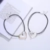 Choker Stylish Heart Pendant Necklace Delicate Short Multilayer Rope Neck smycken Alloy Material