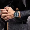 Relógios de pulso Reloj Hombre Moda Esqueleto Relógio Mecânico Masculino Clássico Automático Relógio de Couro À Prova D' Água