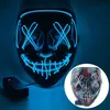 LED Maske Cadılar Bayramı Partisi Maskeli Maskeli Maskeleri Neon Maskeler Işık Karanlık Korku Maskesi Parlayan Masker