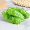 Decorative Flowers Simulation Of PVC Green Peppers Sweet Artificial Vegetable Models Creative Fake Food Toys