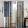 Curtain Simple Modern Luxury Design Abstract Geometric Art 2 Pieces Thin Window For Living Room Bedroom Home Decor