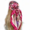 Szaliki 90 cm * 90 cm szalik szalik szal z nadrukiem jedwabny jedwab filc scarf scarf dama head chusta