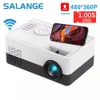 Other Electronics Salange Mini Projector J15 Pro 480 360 Support 1080P USB Beamer For Phone Smartphone Home Theater Kids Gift PK YG300 230731