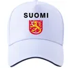 Ball Caps Finland Youth Free Custom Name Number Fin Hat Nation Flag Fi Finnish Swedish Suomi Print College Po Diy Country Baseball Cap