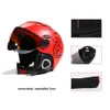 Schutzausrüstung 2in1 Visier Ski Snowboard Helm Abnehmbare Schneemaske Antifog Antiuv Integrierter Brillenschutz Geringes Gewicht Erwachsene Männer Frauen 230801