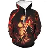 Sweats à capuche pour hommes Fashion Anime Style Akame Ga Kill! Impression 3D unisexe automne tendance sweat à capuche Hip Hop pull à capuche