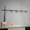 Lustres modernos nórdicos italianos LED iluminação para sala de jantar decoração lustrosa candeeiro pingente de ponta barra interior luminária suspensa