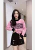 Dames Luxe merken Ontwerpers Trui roze Letters Pullover Heren S Hoodie Sweatshirt met lange mouwen Borduren Truien Winterkleding 2023 CC 99112ESS