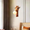 Wall Lamp OUTELA Contemporary Indoor LED Creative Cartoon Giraffe Resin Sconce Light For Home Children's Bedroom Corridor