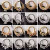 Anéis de botão de sino de umbigo 16PCS Cz Nariz Hoop Narina dobrável Anel Zircão Cartilagem Tragus Daith Brincos Septum Clicker Helix Conch Rook Piercing Jóias 230731