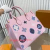 2023 Designer Bag Women Totes Shopping Messenger Embroidery Printing Leather Handbag Dazzling Flower Shopping Bag