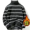 Damenpullover Herren Stehkragen Plus Kaschmirpullover Männlich Ungefüttert Obergewand Winterkleidung Warme Baumwolle Rollkragenpullover Streetwear