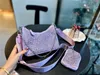 2023 New Luxury All-Diamond Bag Bag Nylon Canvas Hobo Bag Bag Bag Women's Counter Bag Bag Bag Base 3 in 1